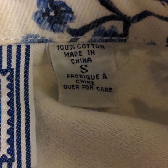 Express French Country vintage floral denim jacket size small - Picture 7 of 9